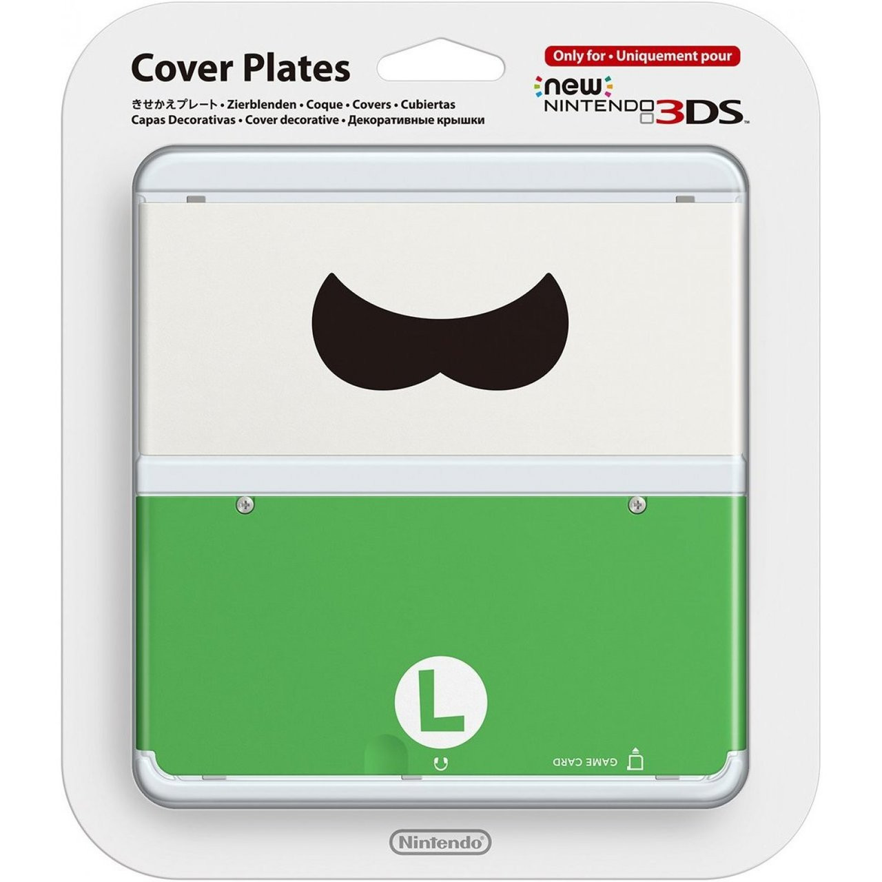 NEW NINTENDO 3DS COVER PLATES N.048 (LUIGI MUSTACHE