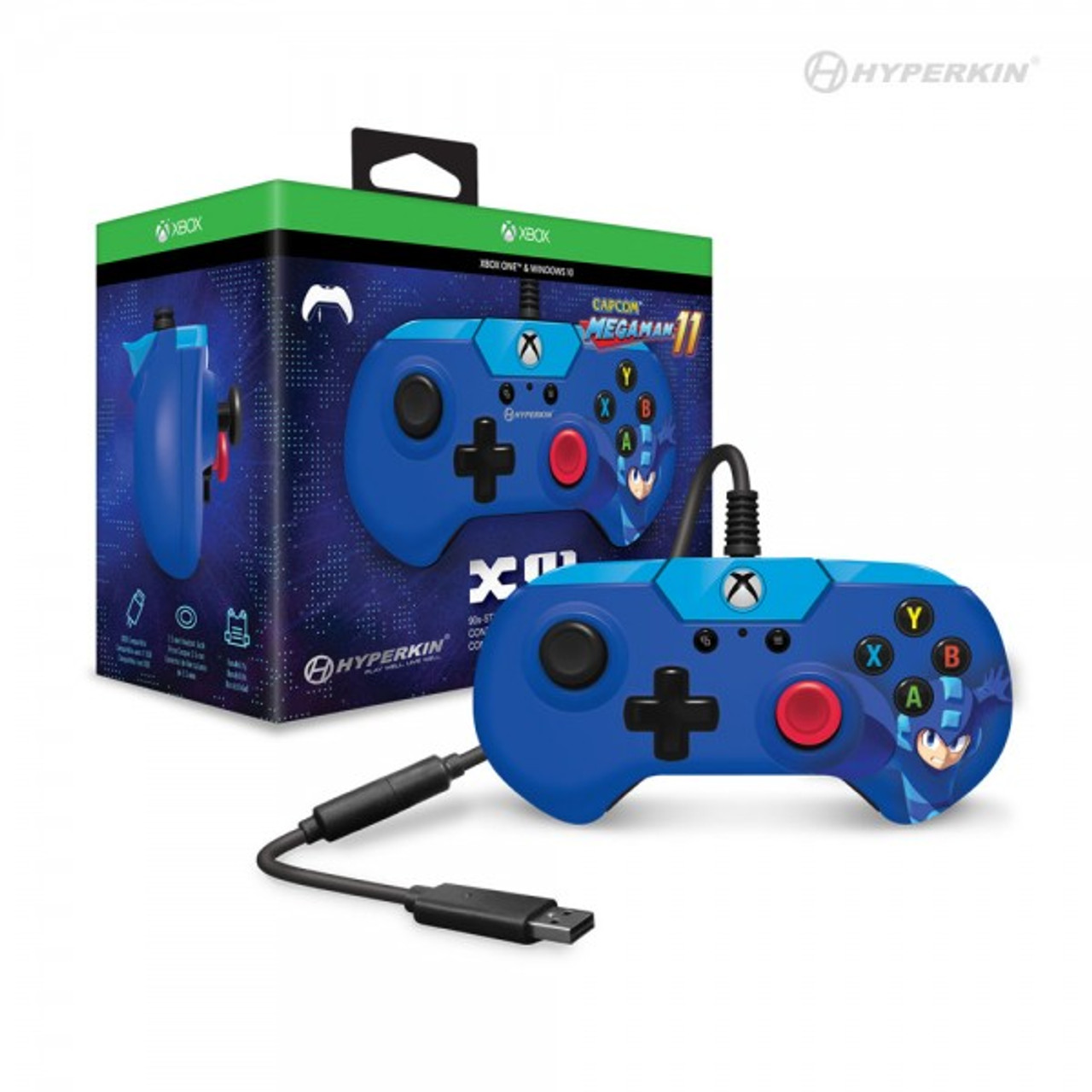 X91 Wired Controller for Xbox One/ Windows 10 PC (Mega Man