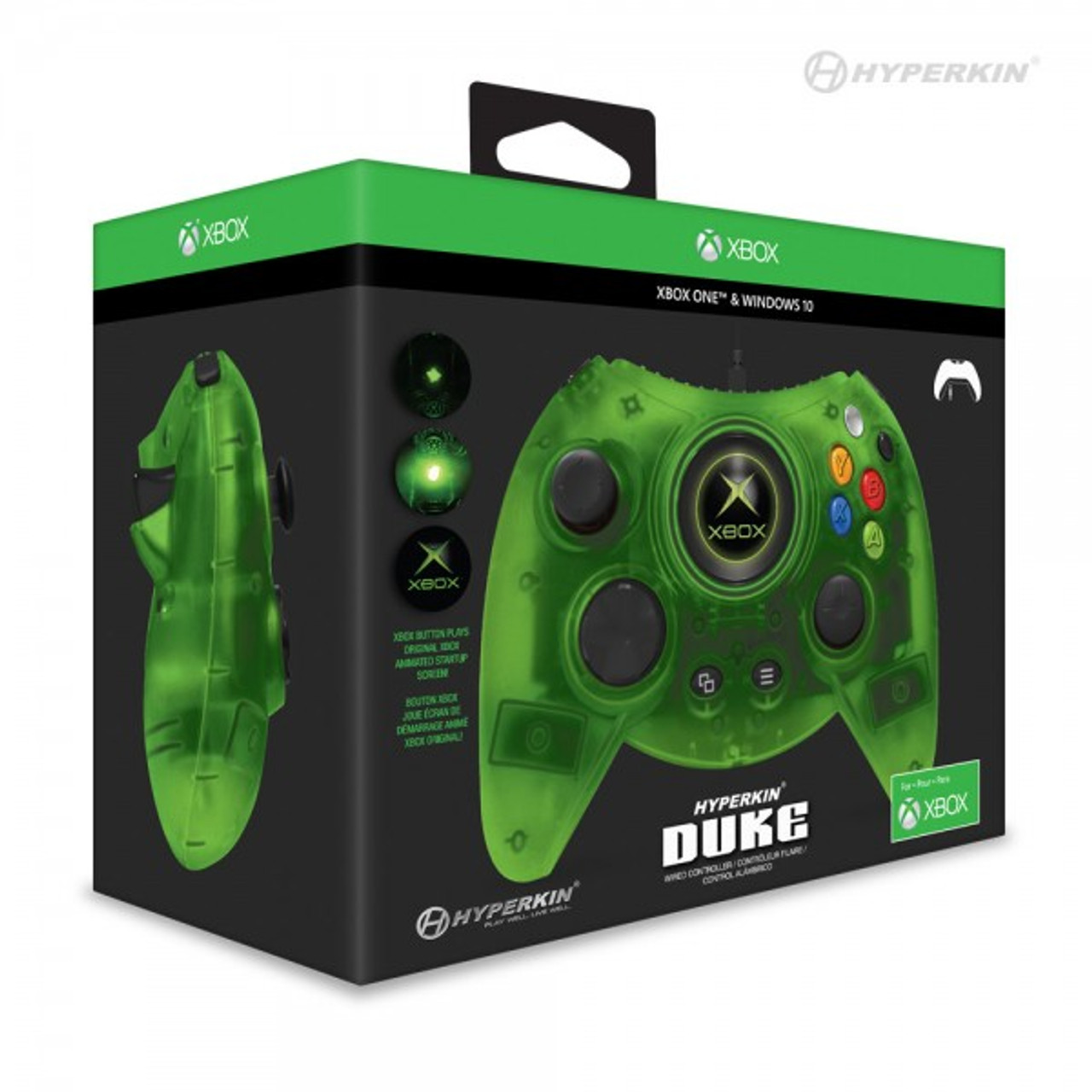 Hyperkin Duke Wired Controller for Xbox One/ Windows 10 PC (Green 