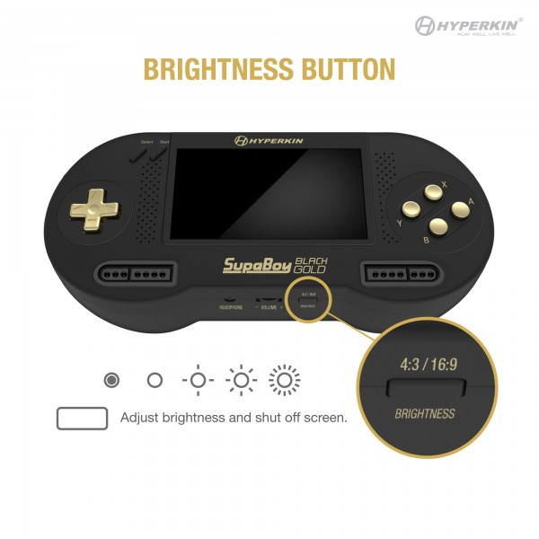 SupaBoy BlackGold Portable Pocket Console for Super NES / Super