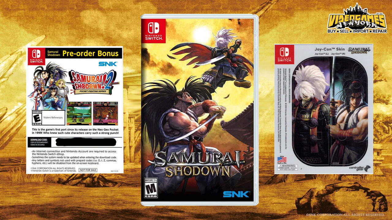 Samurai Shodown for Nintendo Switch available at Videogamesnewyork, NY