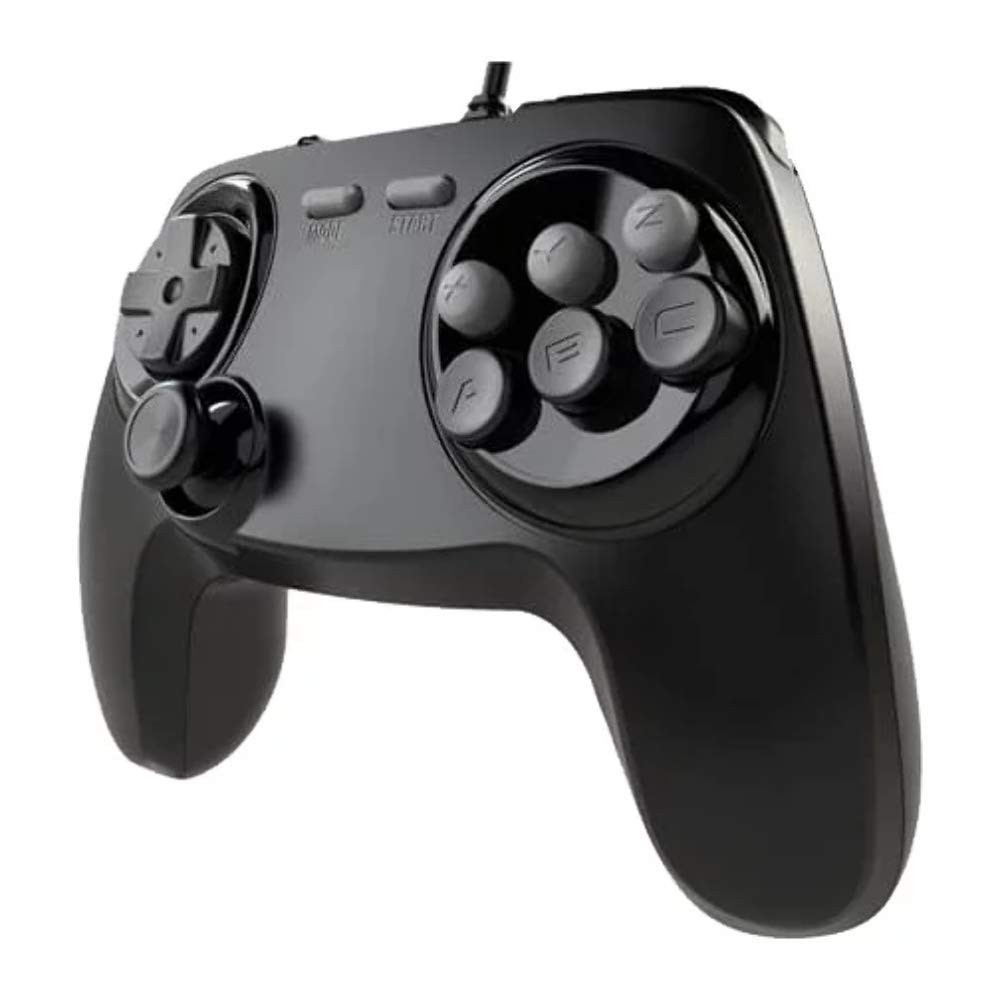 BrawlerGen 2-In-1 Controller - Black (Saturn/Genesis) available at