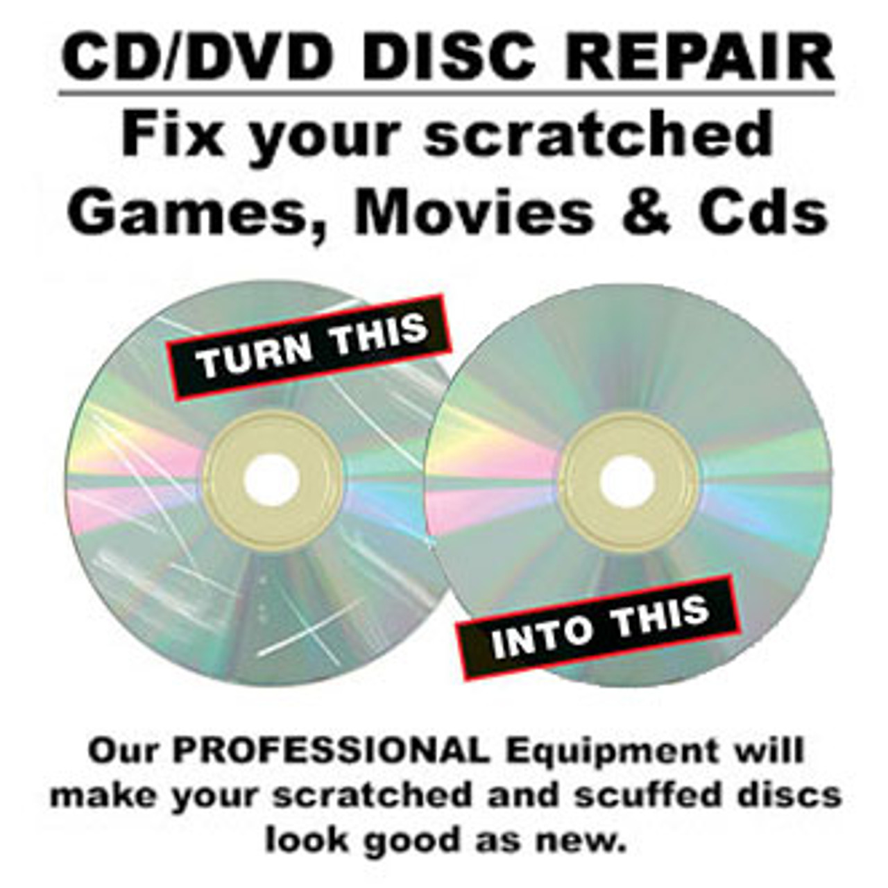 Cd & DVD Repair Service available at VideoGamesNewYork, VGNY