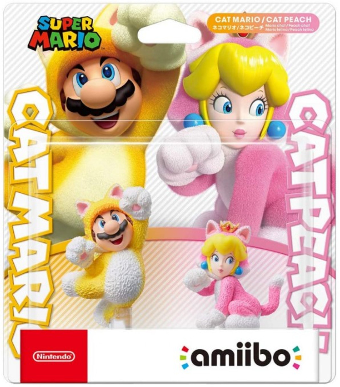 amiibo 新品未開封 6点 セット売り マリオ Cat Mario & Peach Super Mario Series Amiibo Double Set