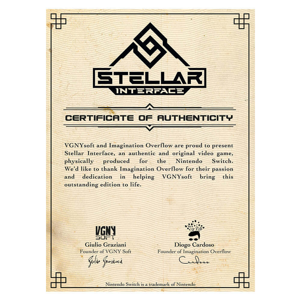 Stellar Interface - standard Edition for Nintendo Switch Available