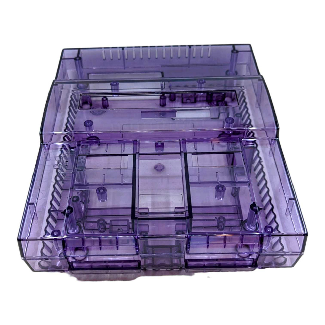 SNES Transparent Atomic Purple Case available at VGNY