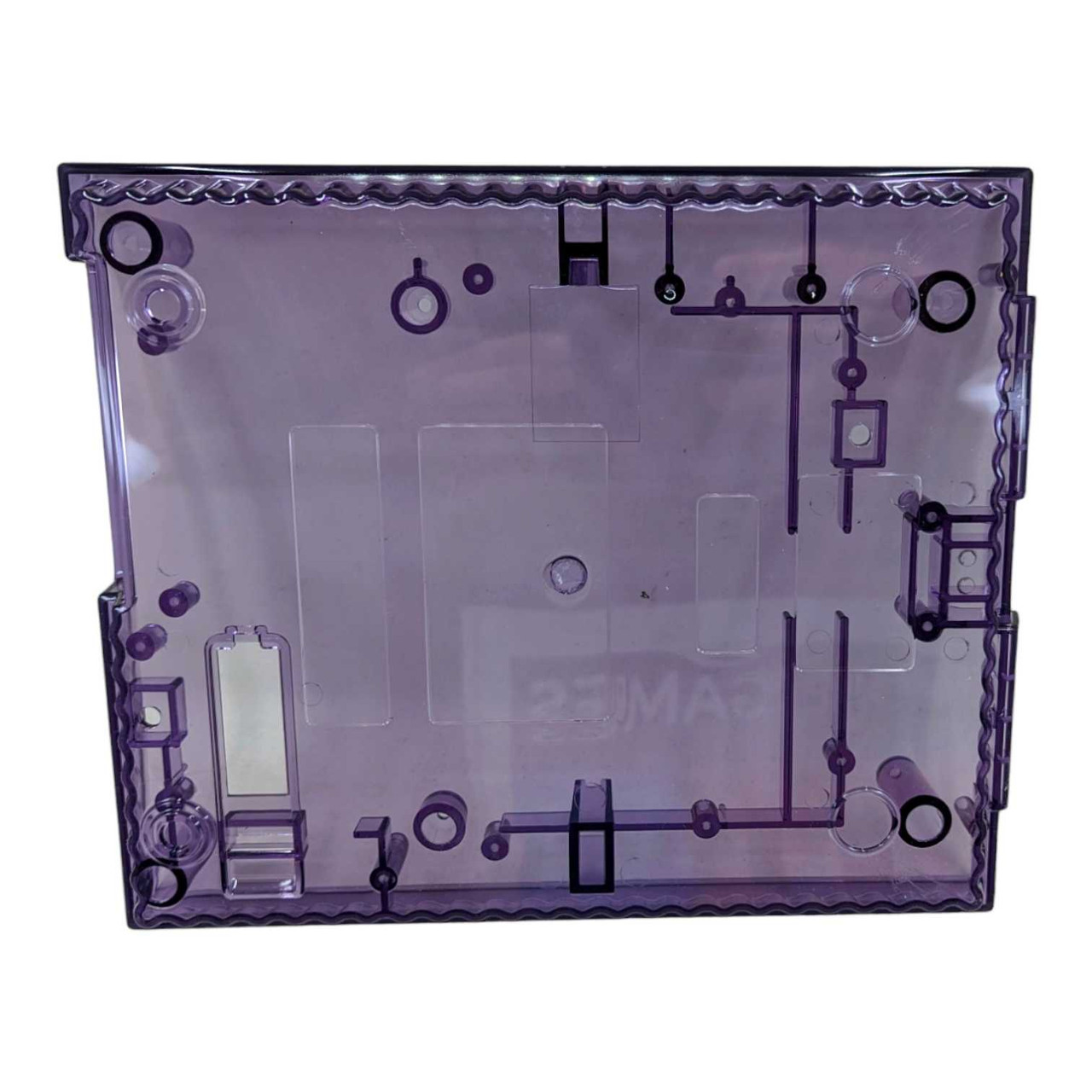 SNES Transparent Atomic Purple Case available at VGNY, VideoGamesNewYork