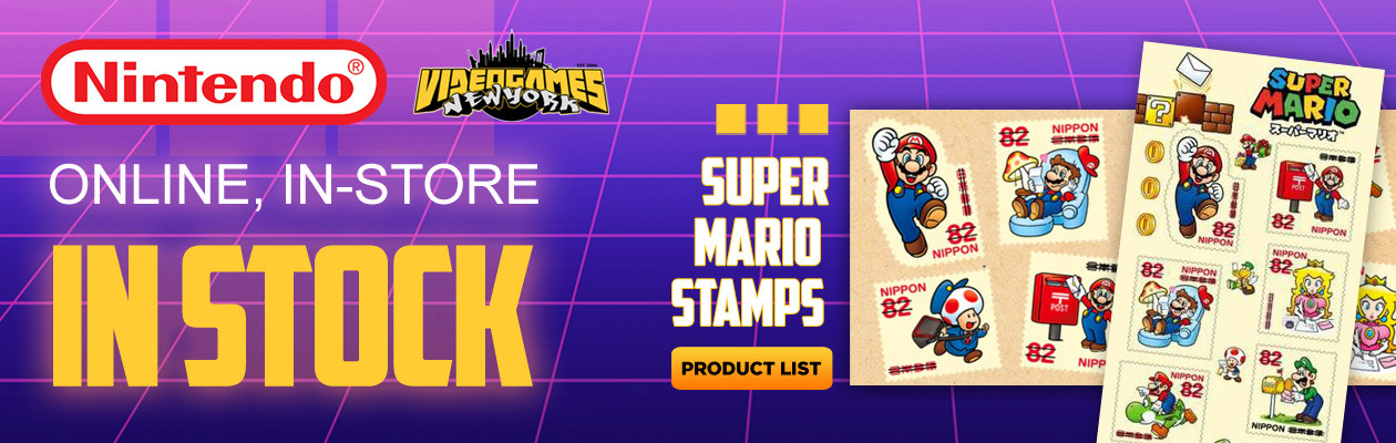 Banner Mario stamps Japan