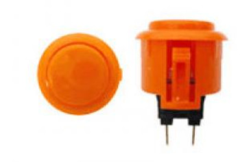 OBSF-24 ORANGE, 24mm Solid Color Buttons, VideoGamesNewYork, VGNY