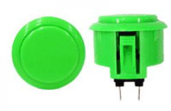 OBSF-30 BUTTON GREEN, 30mm Solid Color Buttons, VideoGamesNewYork, VGNY