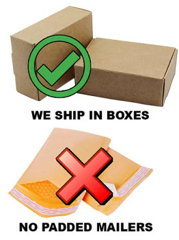 image of we ship in boxes no padded mailer
