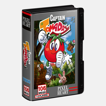 Captain Tomaday Neo Geo AES 3d cover shot. Red character on forest
