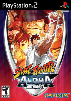 cover image of Street Fighter Alpha Anthology for PlayStation 2 with characters on the cover