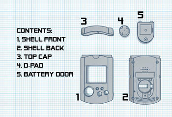 VMU SHELL PARTS