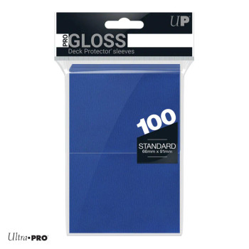 Standard Deck Protector Sleeves PRO Gloss - Dark Blue 100 Pack