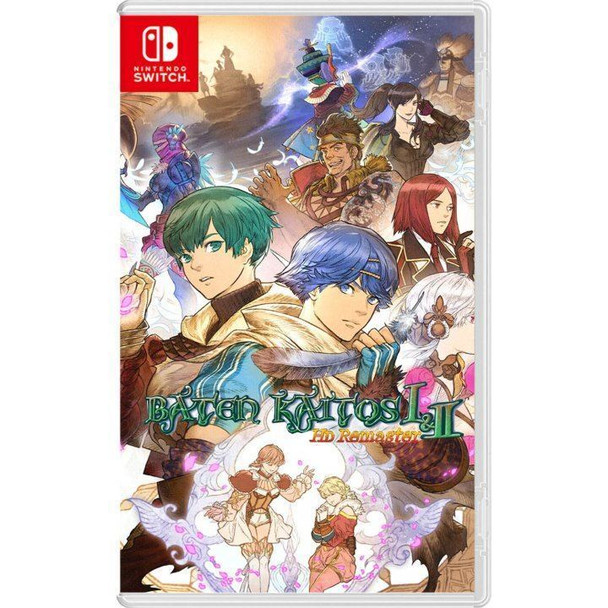 Baten Kaitos 1 and 2 Remaster cover shot. Collage of characters.