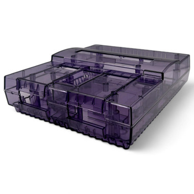 SNES Transparent Atomic Purple Case available at VGNY