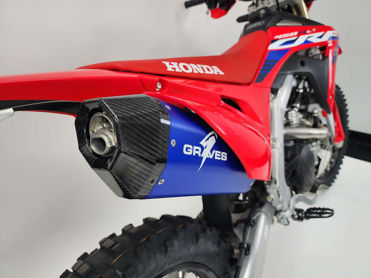 Honda CRF450RL / L / X Aluminum - Blue Exhaust