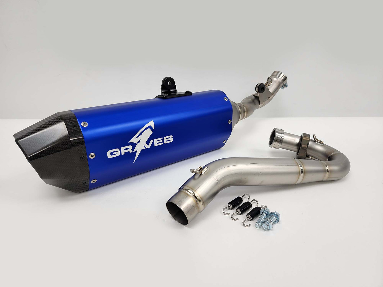 Honda CRF450RL L X Full Exhaust Aluminum Blue