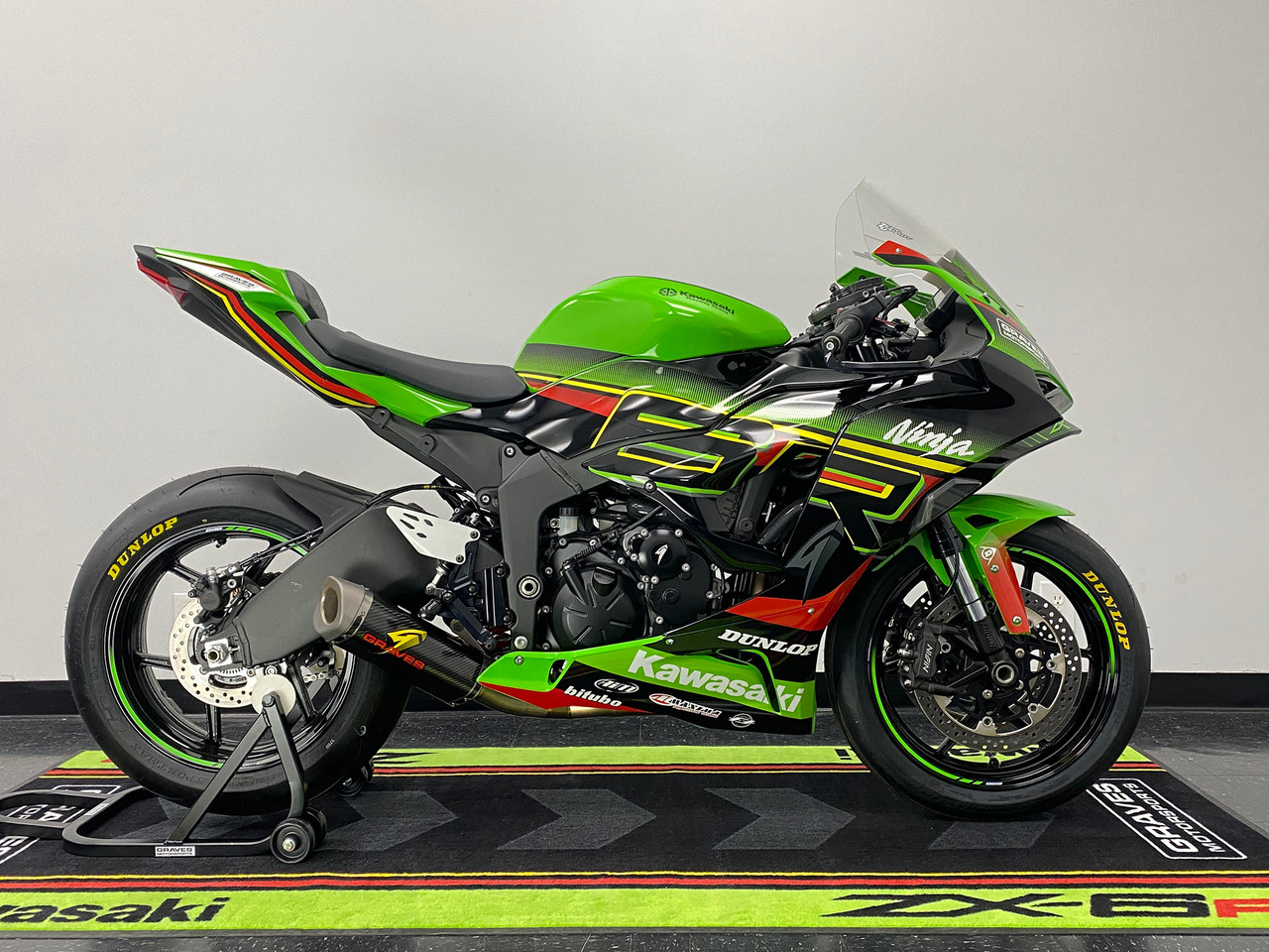 コウページ Graves Kawasaki ZX-6R RACE Bodywork Graphics Set - Green