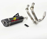 Kawasaki Ninja 400 + Ninja 500 Full LINK WORKS 3 Stainless / Carbon Exhaust System