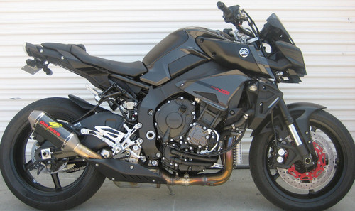Graves Motorsports Yamaha R1 FZ-10 MT-10 Cat Back Slip-On Exhaust Carbon
