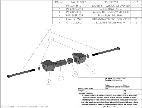 Kawasaki Ninja 650 / Z650 No-Cut Frame Sliders