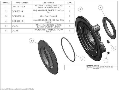 Kawasaki Gas Cap - Multi Fitment