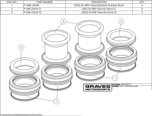 Kawasaki ZX-4RR / ZX-4R Velocity Stacks  V1