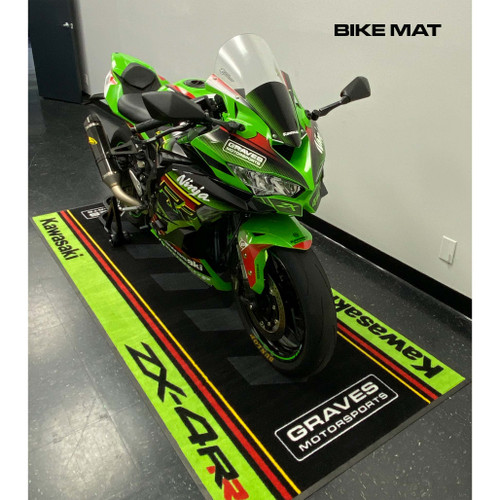 Graves Kawasaki ZX-4RR Bike Mat - Green