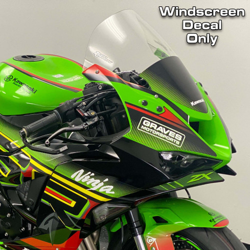 Graves ZX-6R Zero Gravity Tall Windscreen Sticker - Green