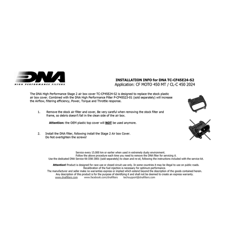 DNA - CFMoto 450 Ibex Air Box Cover