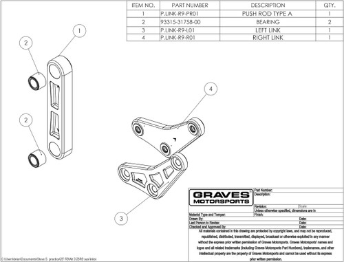 Yamaha R9 / MT-09  - A Spec Kit Suspension Link