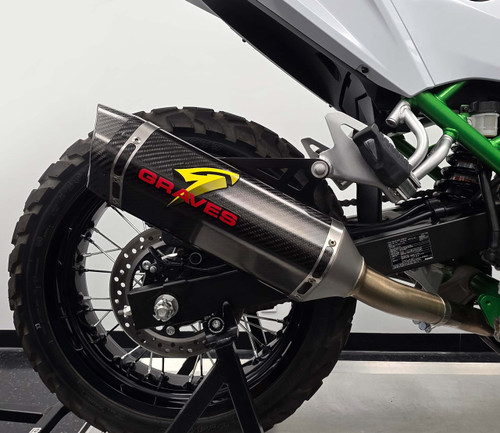 Kawasaki KLE 500 LINK Full Exhaust - Carbon Silencer