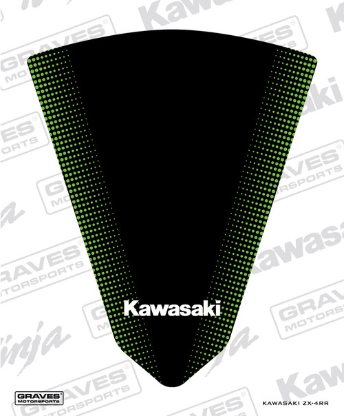 Graves ZX-4RR Zero Gravity Tall Windscreen Sticker - Green
