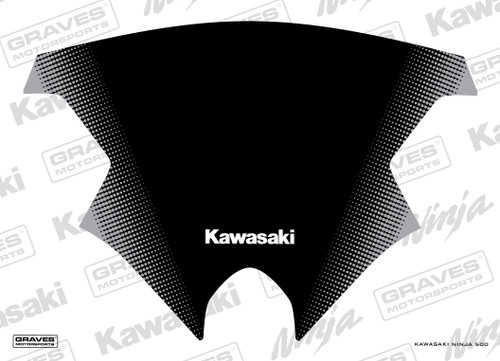 Graves Ninja 500 Zero Gravity Tall Windscreen Sticker - Black