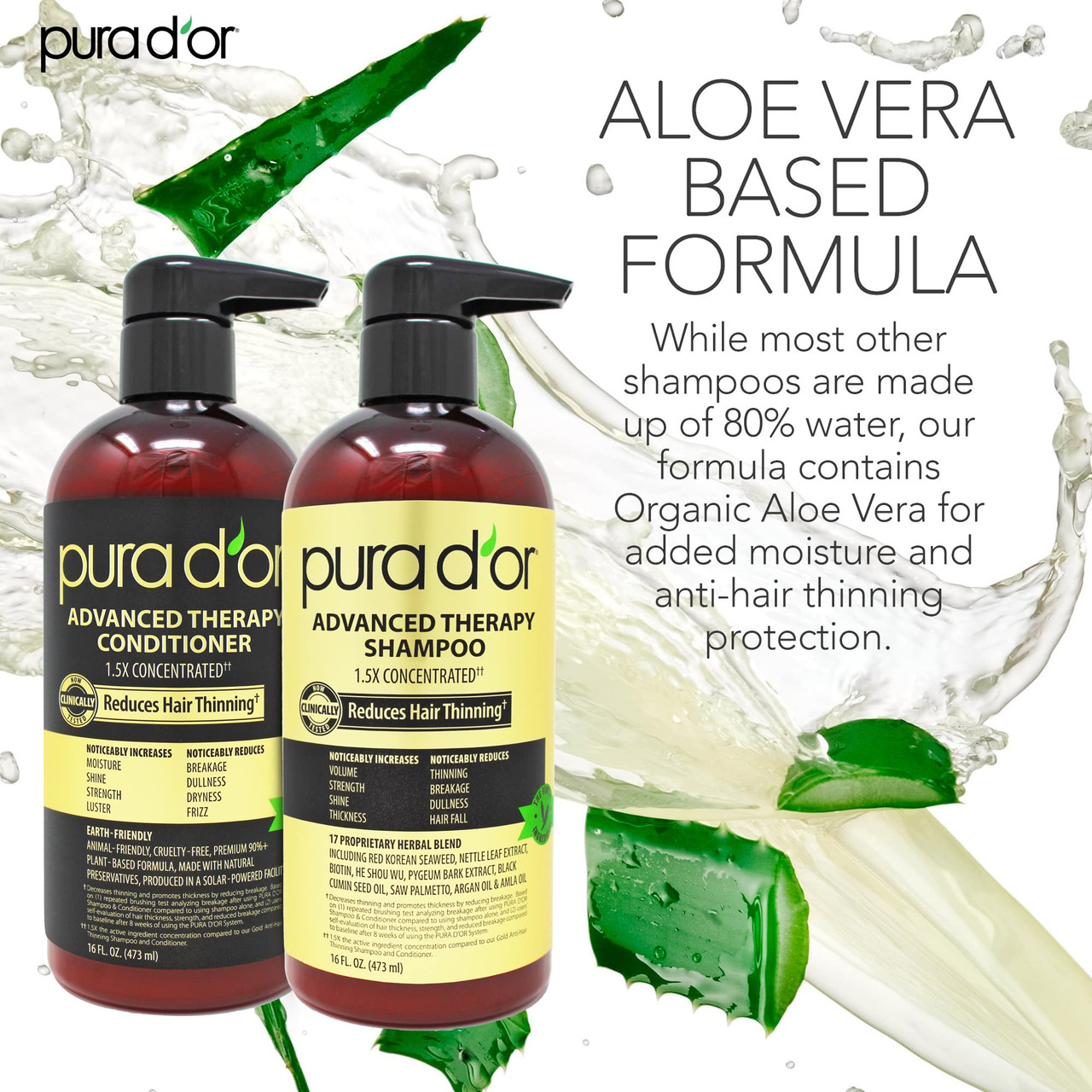 Pura D'or Advanced Therapy Shampoo & Conditioner