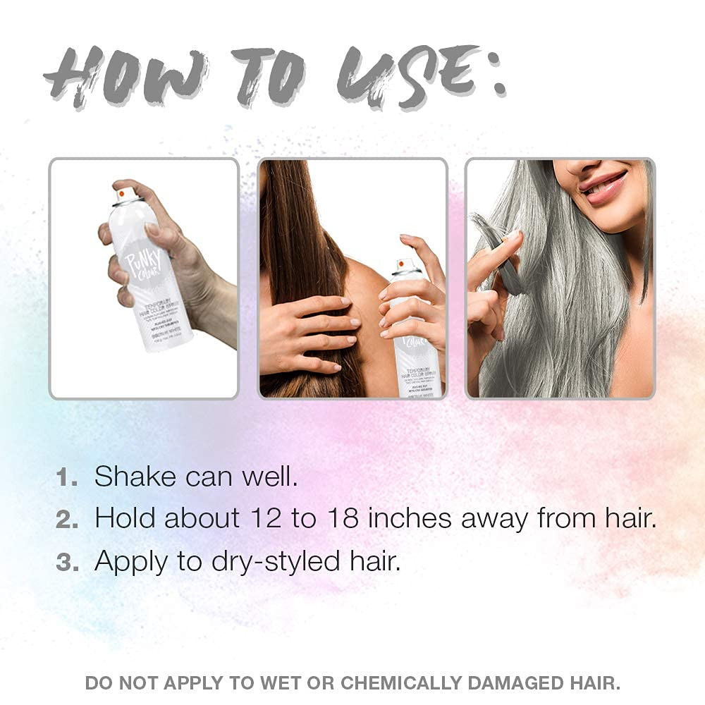 Punky Temporary Hair Color Spray Siberian White | Gen C Beauty