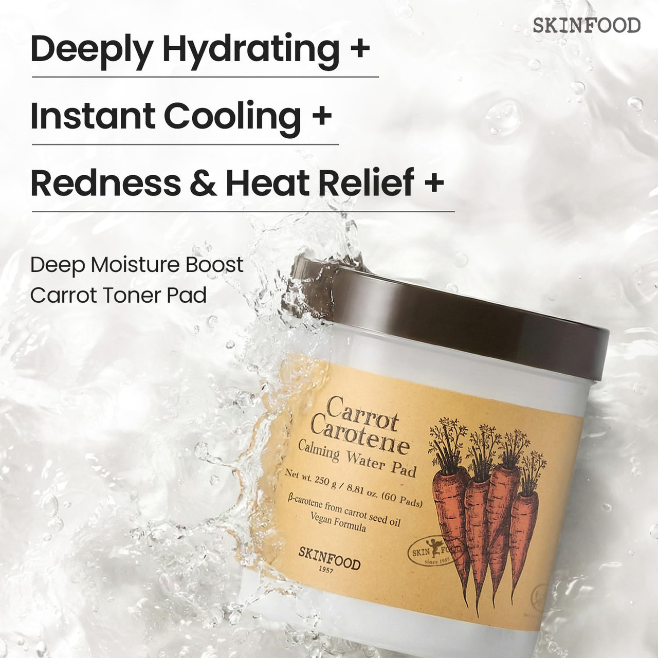 SKINFOOD Carrot Carotene Calming Water Pad | Gen C Beauty