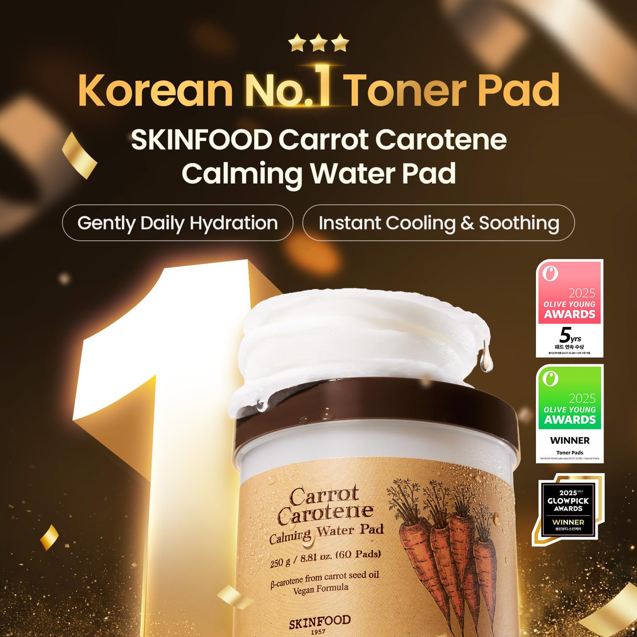 SKINFOOD Carrot Carotene Calming Water Pad | Gen C Beauty