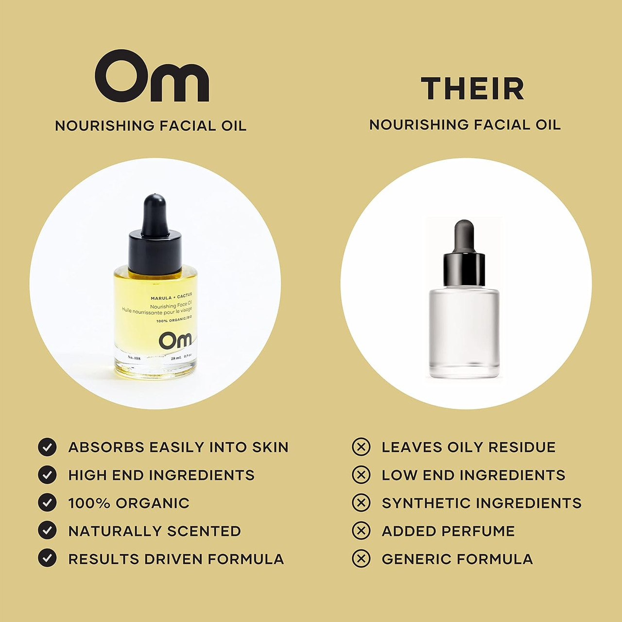 Om Organics Marula + Cactus Nourishing Face Oil 0.9 oz - Gen C Beauty
