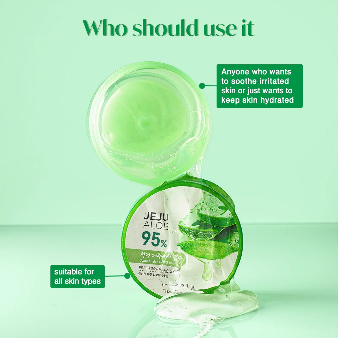 The Face Shop Jeju Aloe 95% Fresh Soothing Gel 10.1 oz - Gen C Beauty