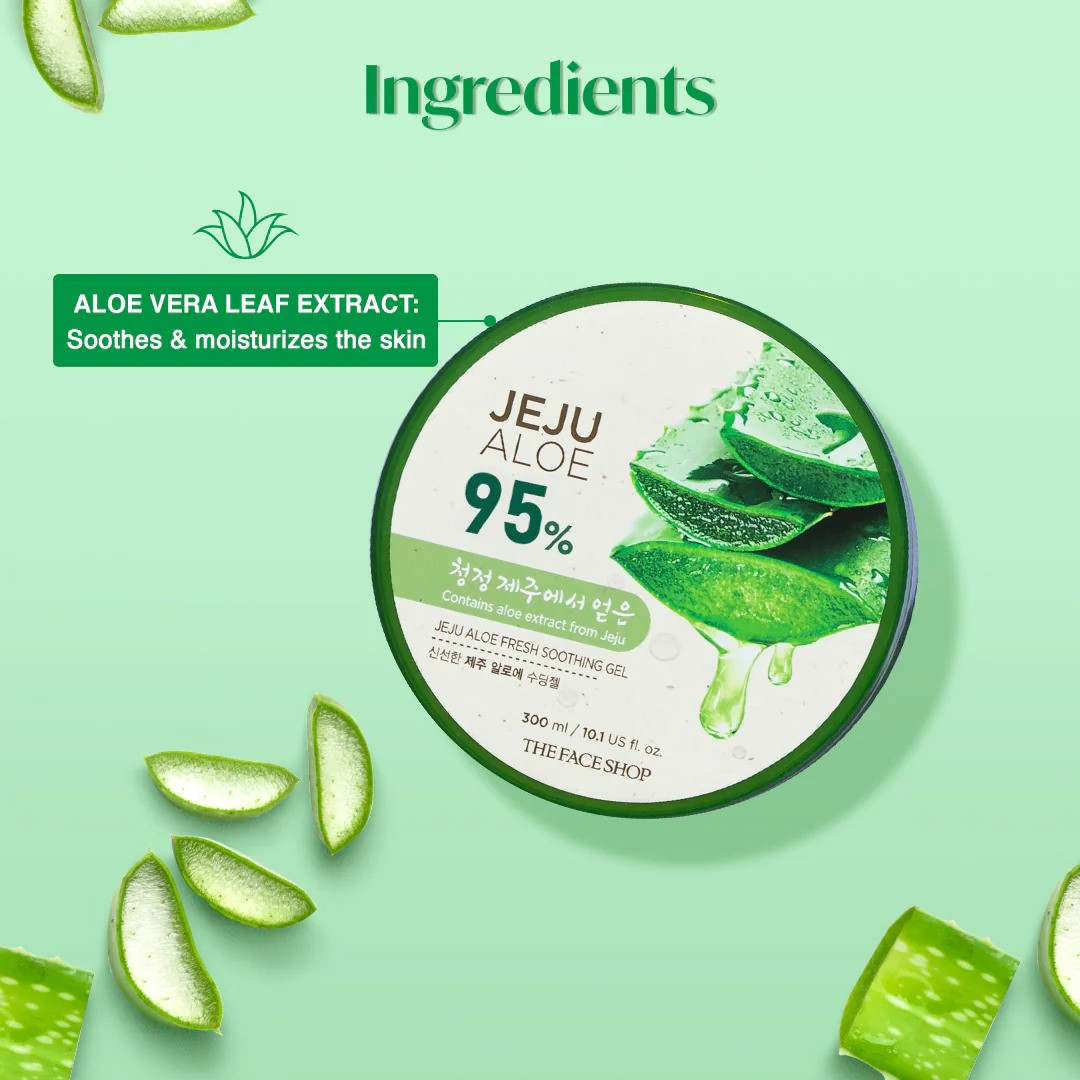 The Face Shop Jeju Aloe 95% Fresh Soothing Gel 10.1 oz - Gen C Beauty