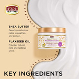 Key Ingredients of African Pride Moisture Miracle Shea Butter & Flaxseed Oil Curling Cream 12oz