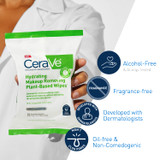 CeraVe Hydrating Makeup Removing Plant-Based Wipes 25 count