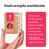 Fresh armpits worldwide of Nuud Natural Deodorant Starter Pack Single Red 15 ml