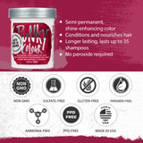 Feature of Punky Colour Poppy Red Semi Permanent Hair Color