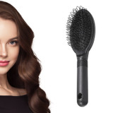 Loop Wig Brush Curly Wave Hair Extension Brush (Black) with Curly Hair