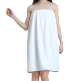 Gen'C Béauty Spa Shower Adjustable Microfiber Towel Wrap- White