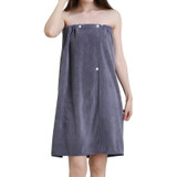 Gen'C Béauty Spa Shower Adjustable Microfiber Towel Wrap- Grey